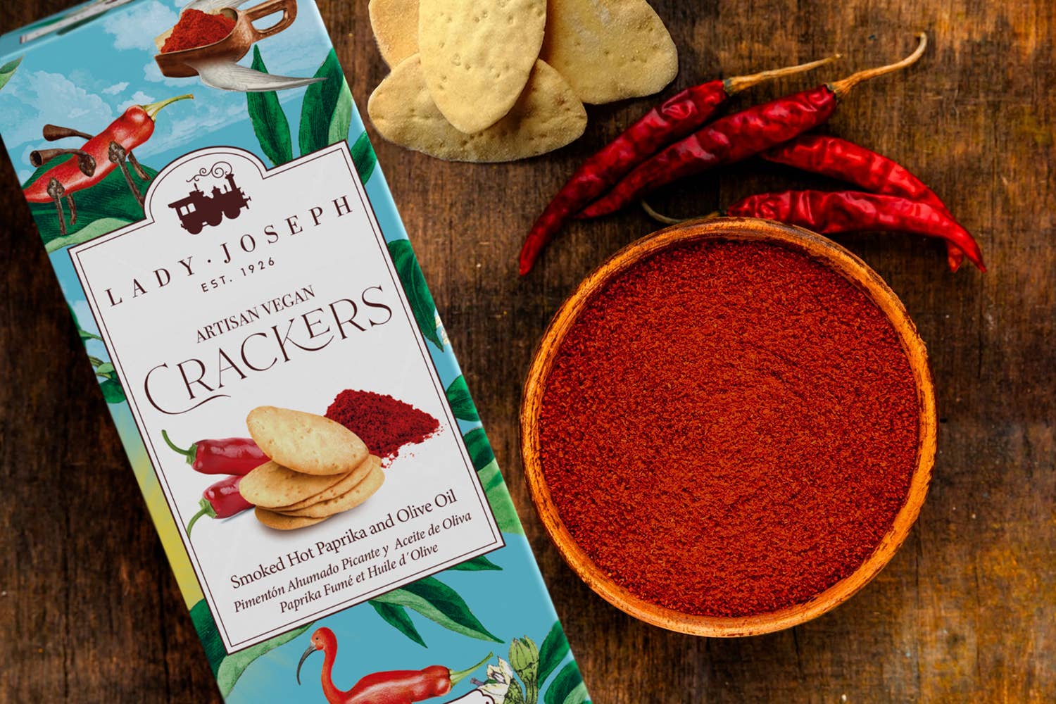 Lady Joseph - Wholesale Crackers - Crackers with Smoked Hot Paprika. Paprika Cracker3