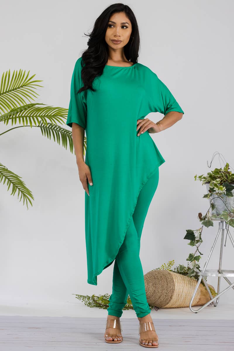 H&H Fashion Inc. - Venta al por mayor Conjuntos de top y pantalón (NO para estar en casa) - Mujer - HH679R-SOLID - Juego de blusa y leggins de 2 piezas11