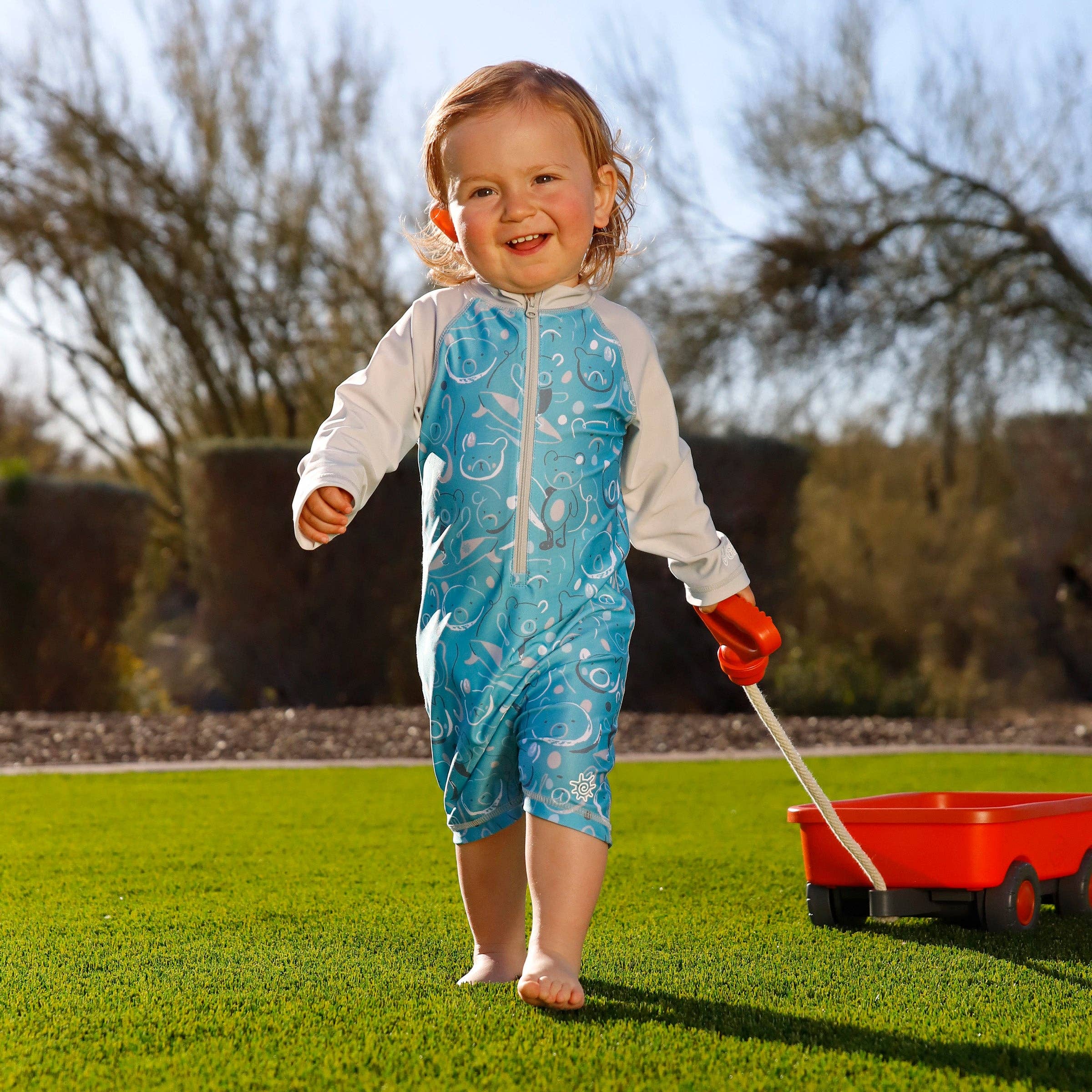 UV Skinz - Wholesale One Piece Swimsuit - Baby - Baby Boy's Long Sleeve Swim Romper18