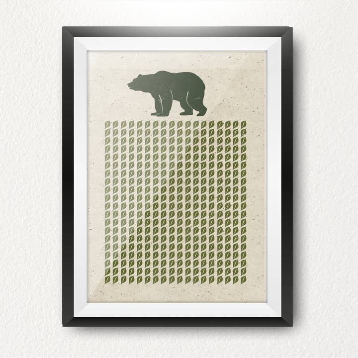 Björn och skogen Nursery Print för wholesale av Left Of The Dial