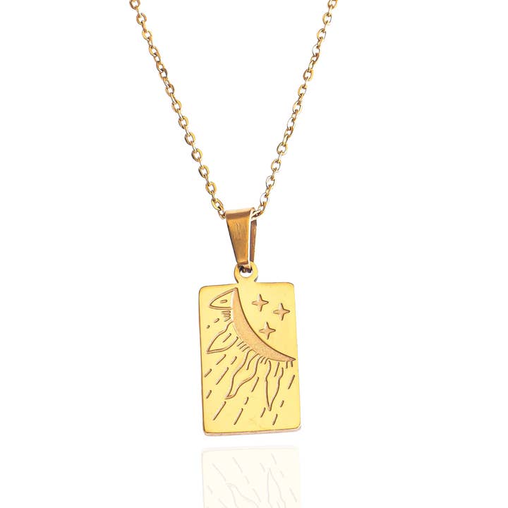 Spiritual Sun Necklace - Stainless Steel Celestial Gift for wholesale by LilAryenne | Jewelry & Suncatchers