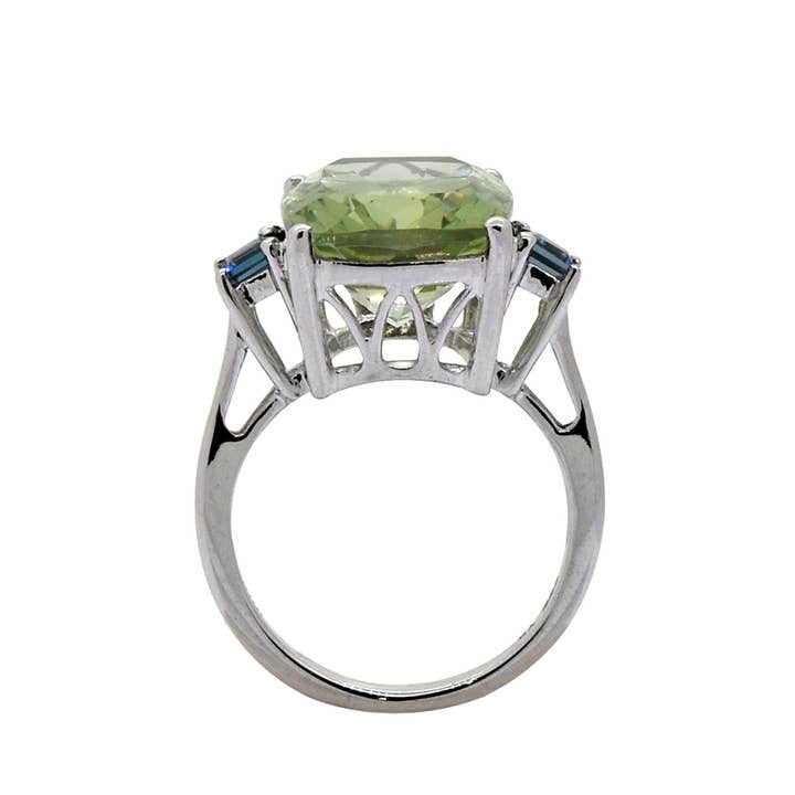Tiramisu - Wholesale Cocktail/statement ring - Green Amethyst Solid 925 Sterling Silver Gemstone Ring4