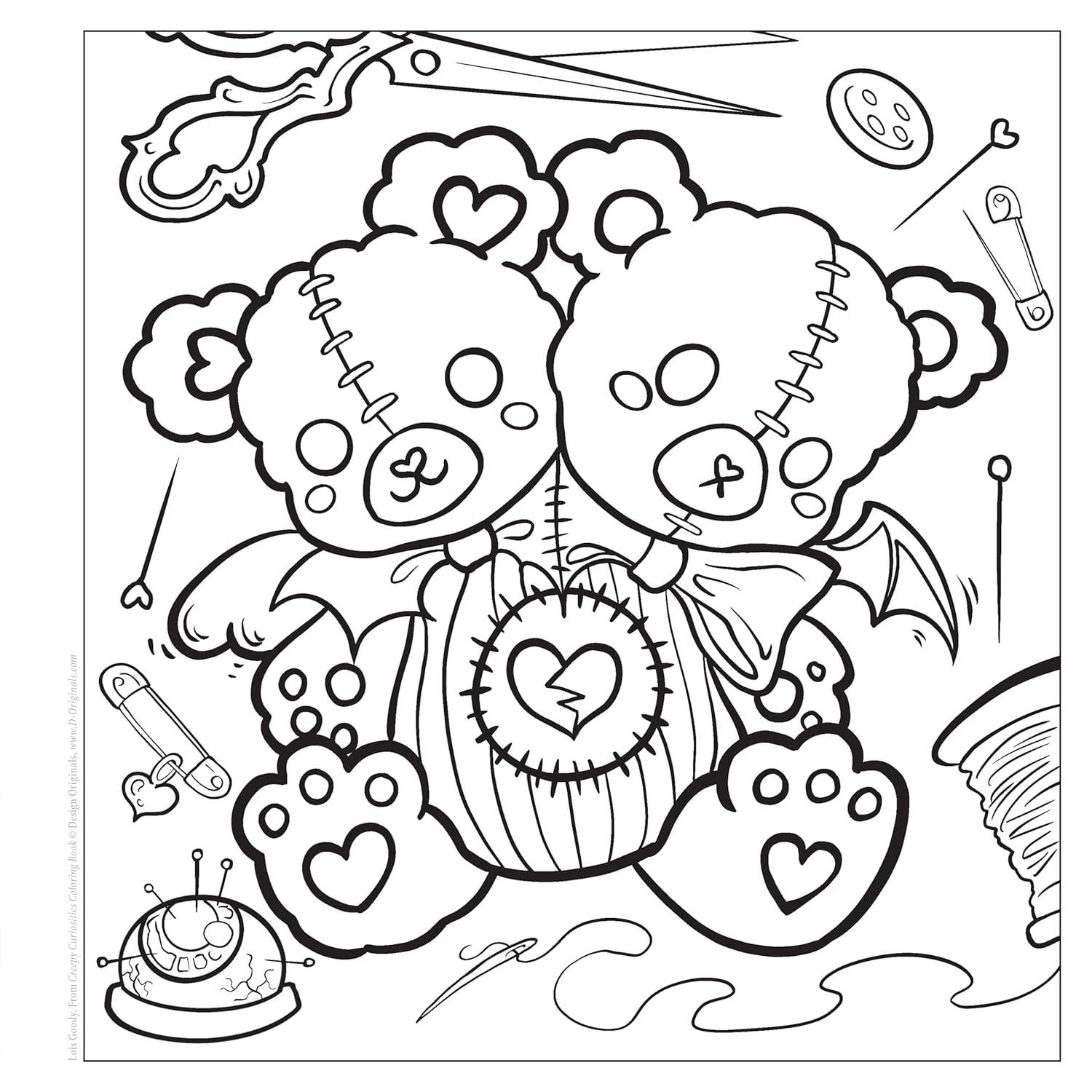 Fox Chapel Publishing - Vente Livre de coloriage et d'activités pour adultes - Livre de coloriage des curiosités effrayantes - Des motifs étranges pour vous ravir !3