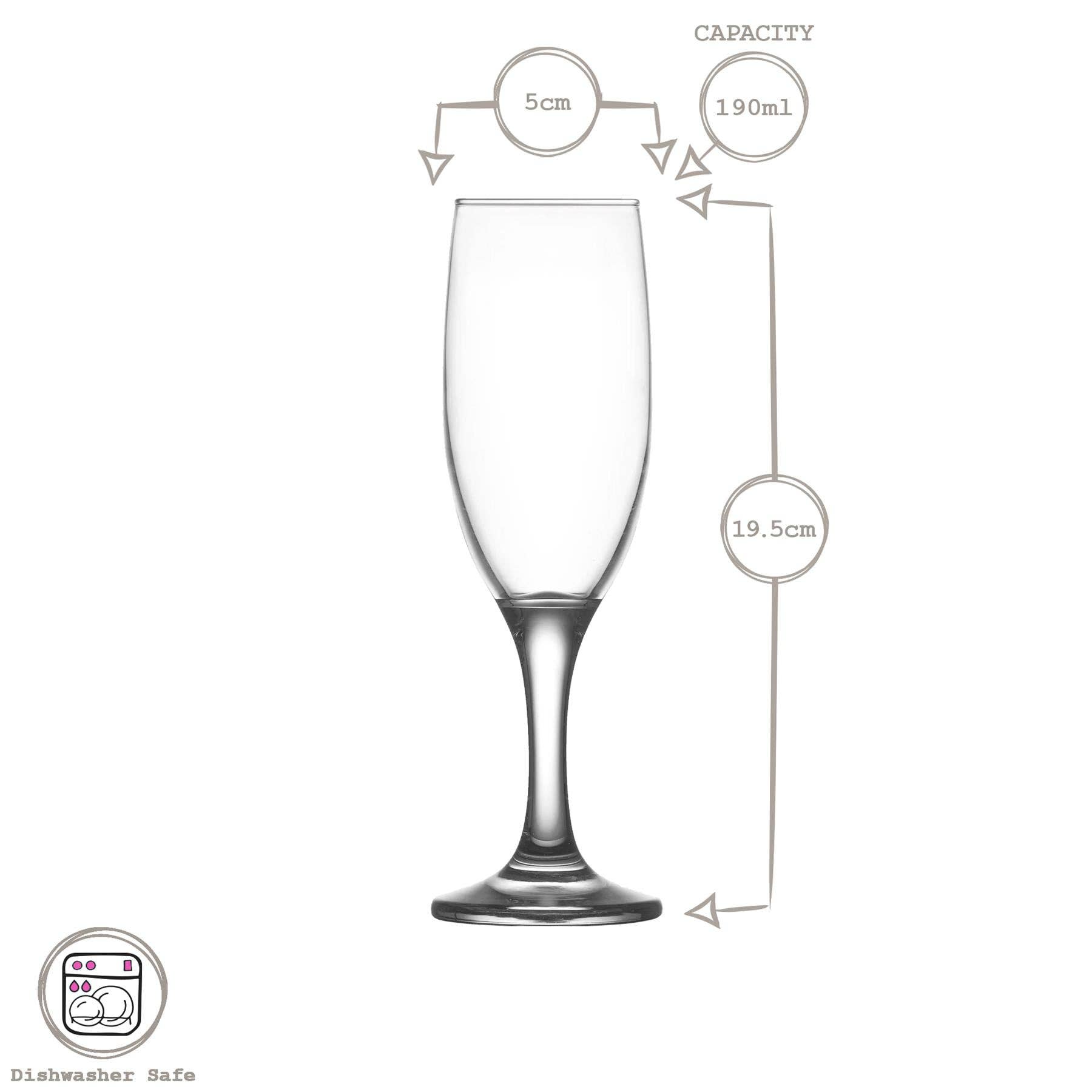 Rinkit Pty Ltd - Wholesale Champagne flute - 190ml Misket Glass Champagne Flute - Coloured Stem5