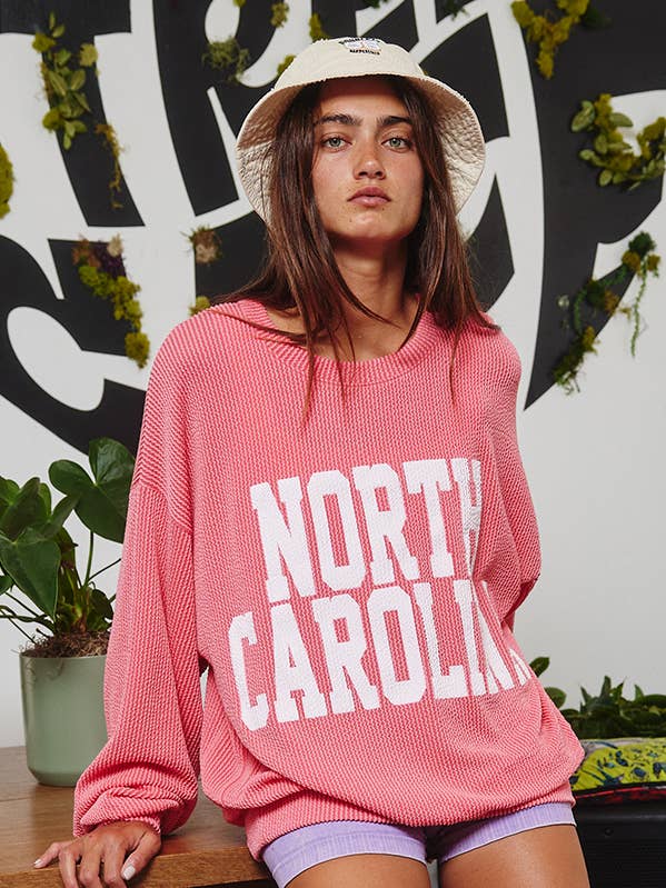 Water melon T1770-NC 'NORTH CAROLINA' Oversized Graphic Sweatshirt for wholesale on Faire3