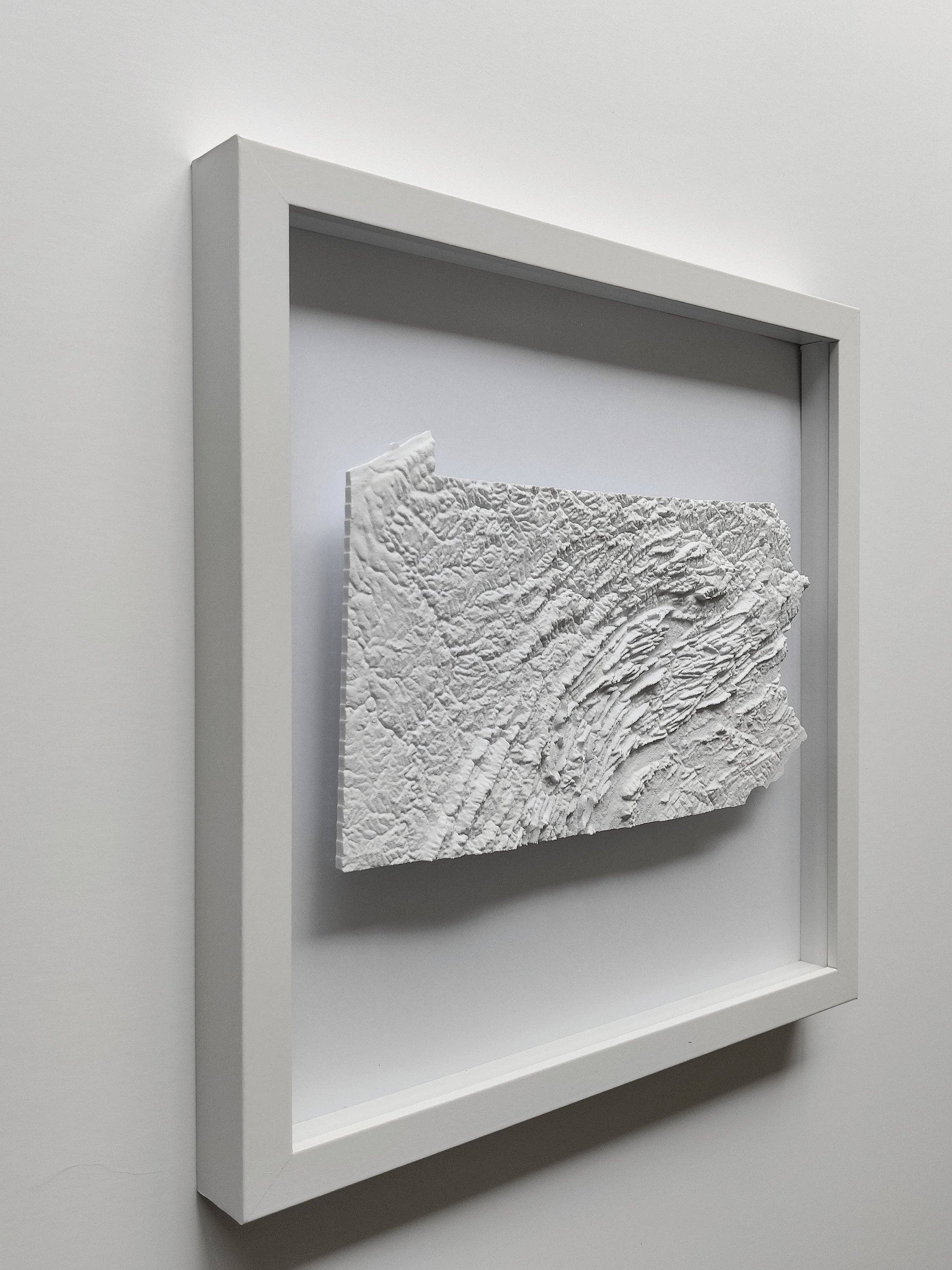 Micropolitan - Vente Décoration murale - Carte topographique 3D de Pennsylvanie | Art mural 3D de la carte de l'État7