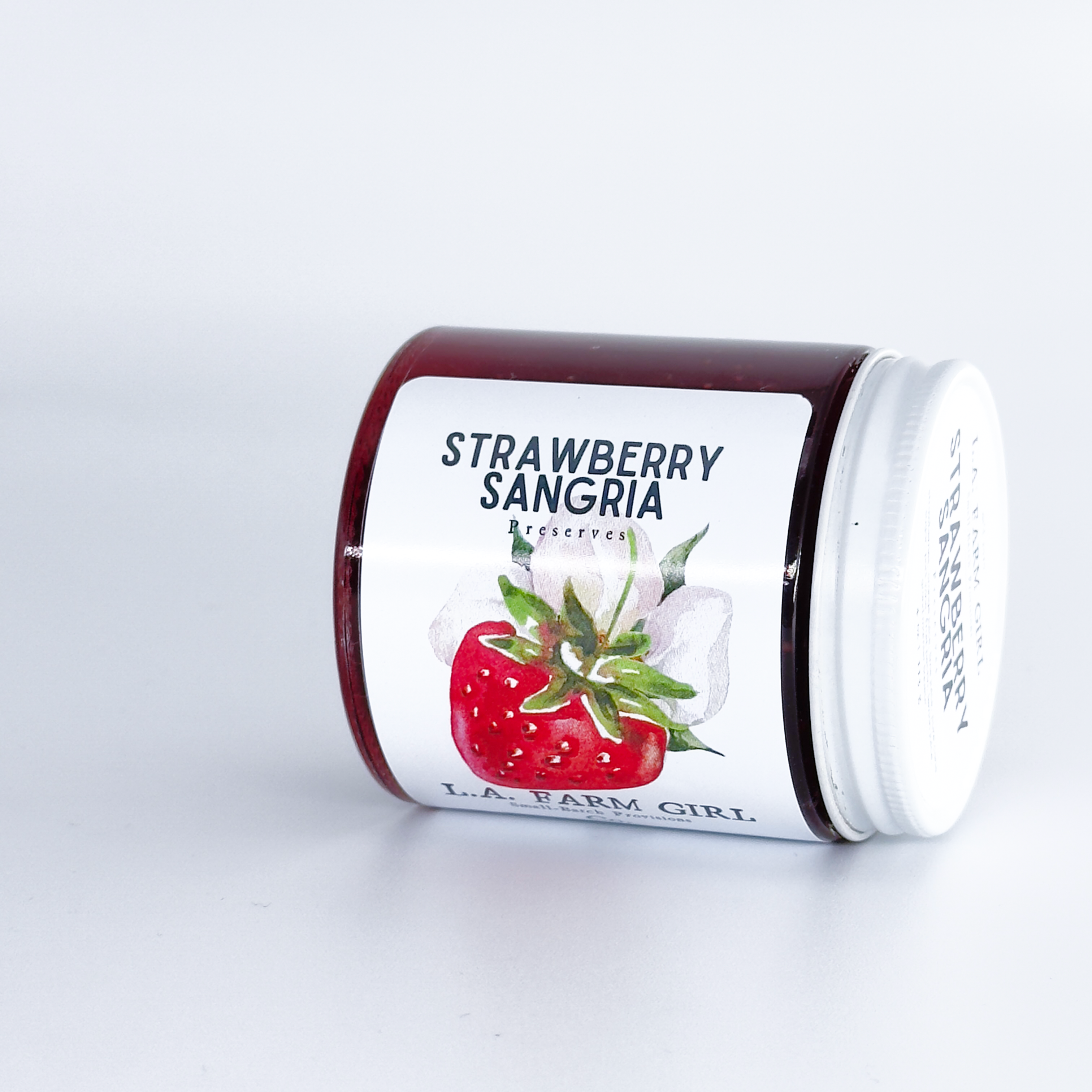 LA FARM GIRL - Wholesale Preserves - Strawberry Sangria Jam - 4 oz 2