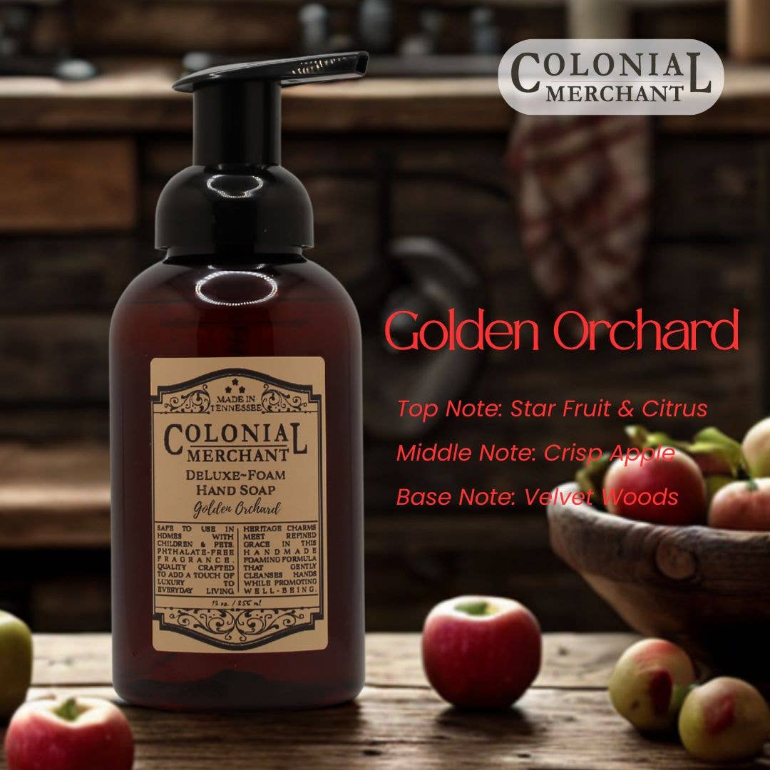 Colonial Merchant - Venta al por mayor Jabones de manos - Jabón de manos en espuma De~Luxe Colonial Merchant de 12 oz.0