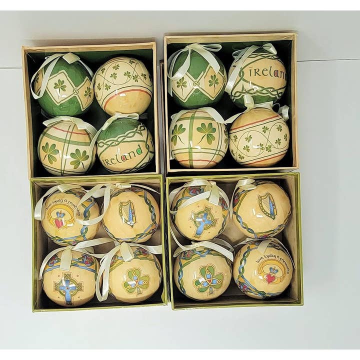 Dublin Gift Company - Wholesale Christmas Decoration - Ireland Christmas Baubles Tree Ornaments Set Irish 16 Pieces