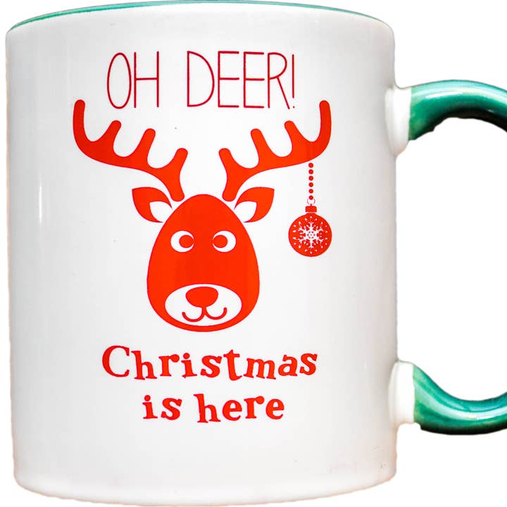 Tazza natalizia con renna per la vendita all'ingrosso da parte di La Crema Coffee Company