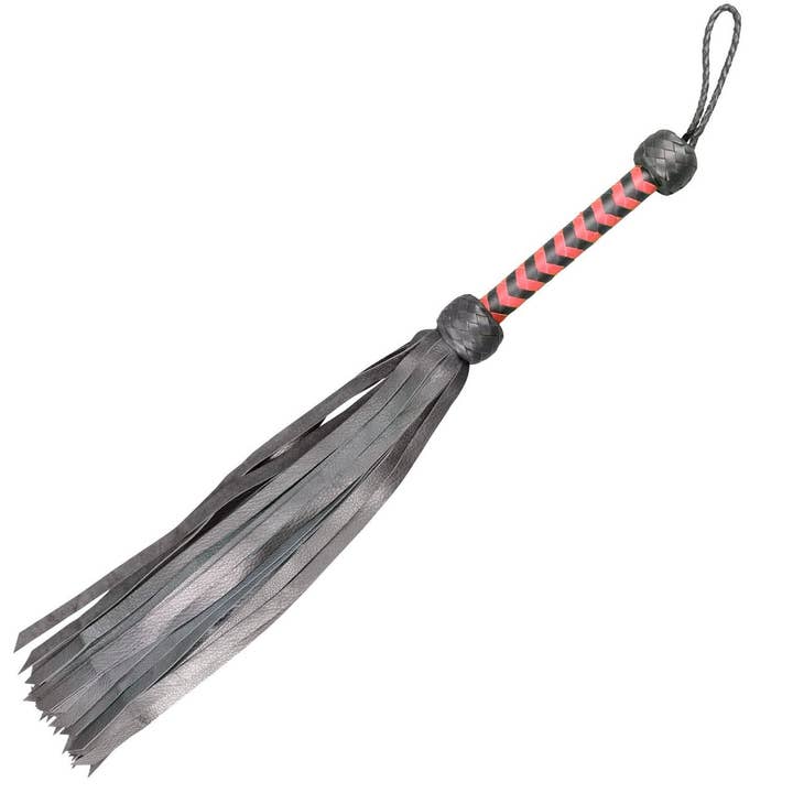 Flogger - Leather 28" Softy Calf 36 Tail - Black for wholesale by Plesur Body Products