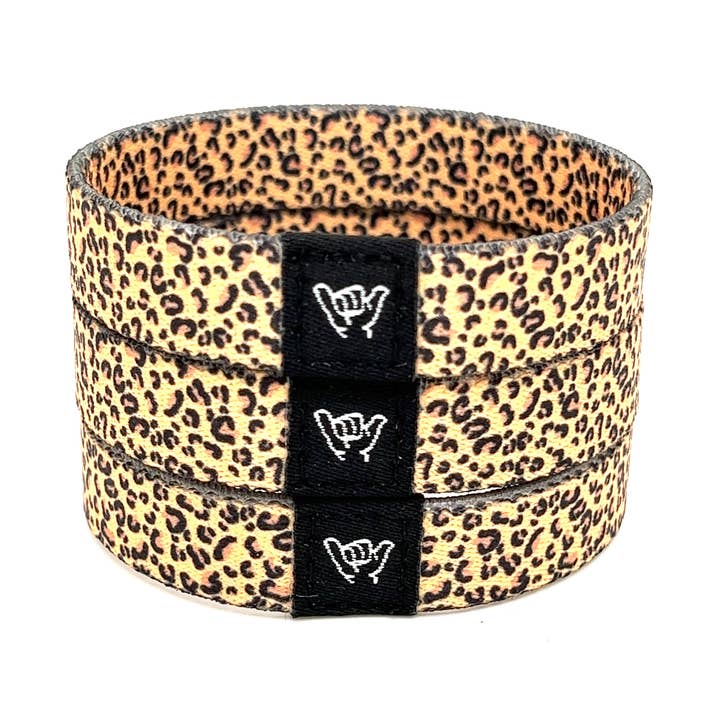 Hang Loose Bands - Wholesale Woven/Braided Bracelet - Leopard Print Wristband Bracelet0