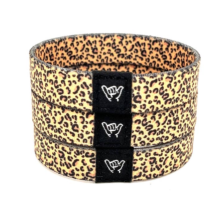 Hang Loose Bands - Wholesale Woven/Braided Bracelet - Leopard Print Wristband Bracelet