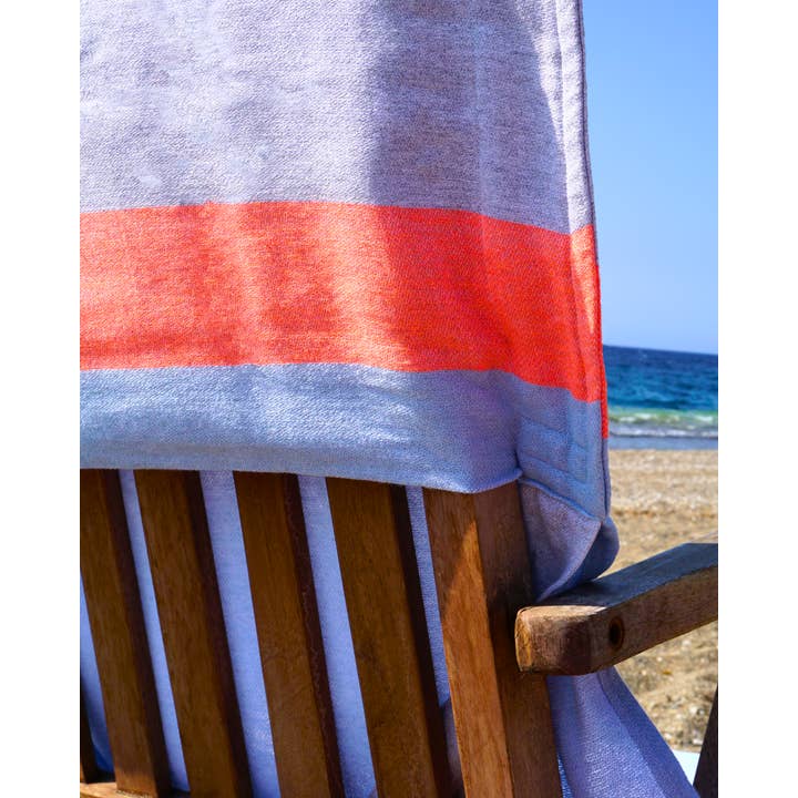 Towel to Go - Wholesale Beach Towel - NEON "2-1" Beach Towel and Bag | Blue - Green | Recycled Cot6