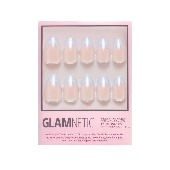 Glamnetic - Wholesale Press-On/Fake Nails - Blueberry Icing Press-On Nails | Baby Blue French Tip