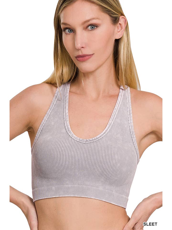 42POPS - Wholesale Tank Top - Women's - "...42POPS Premium Washed Seamless Rib Crop Tank