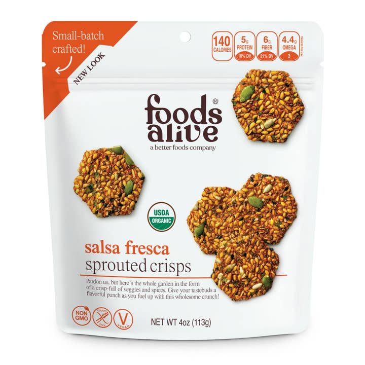 Foods Alive - Wholesale Crackers - Salsa Fresca Organic Sprouted Crisps