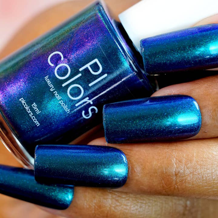 Blue Glow.282 Blue Nail Polish for wholesale by PI Colors