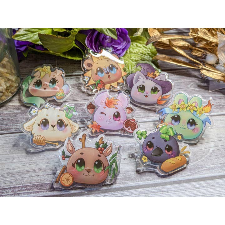 Wiel van het Jaar Acrylspelden: Heidense Hekserij Accessoires voor wholesale door Witchbriar Cottage