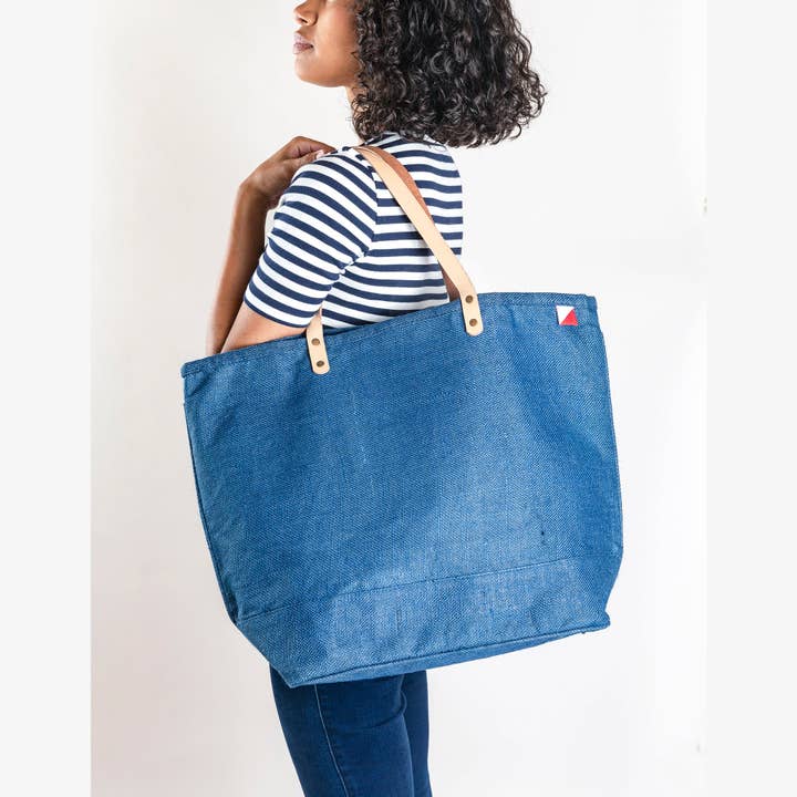 Big Jute Colored Tote Bags for wholesale by ShoreBags