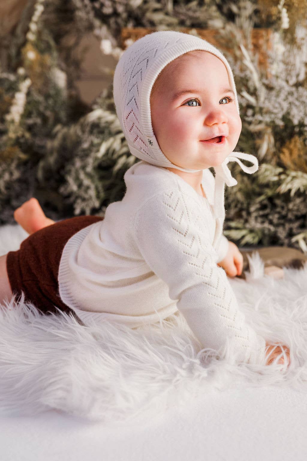 Lunö Tricot - Wholesale Newborn/Knit Hat - Baby - Cashmere Baby Hat - Penelope White12