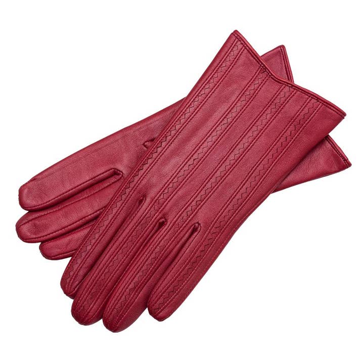 Pavia Dark Red Leather Gloves for wholesale by 1861 Glove Manufactory