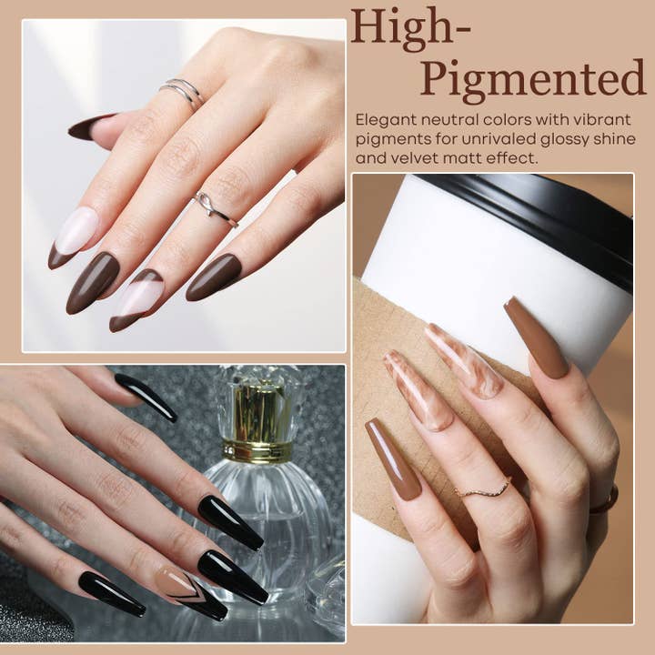 Modelones - Wholesale Nail polish set - Chocolate Ice Cream Cone - 6Pcs Inspire Gel Set 7ml2