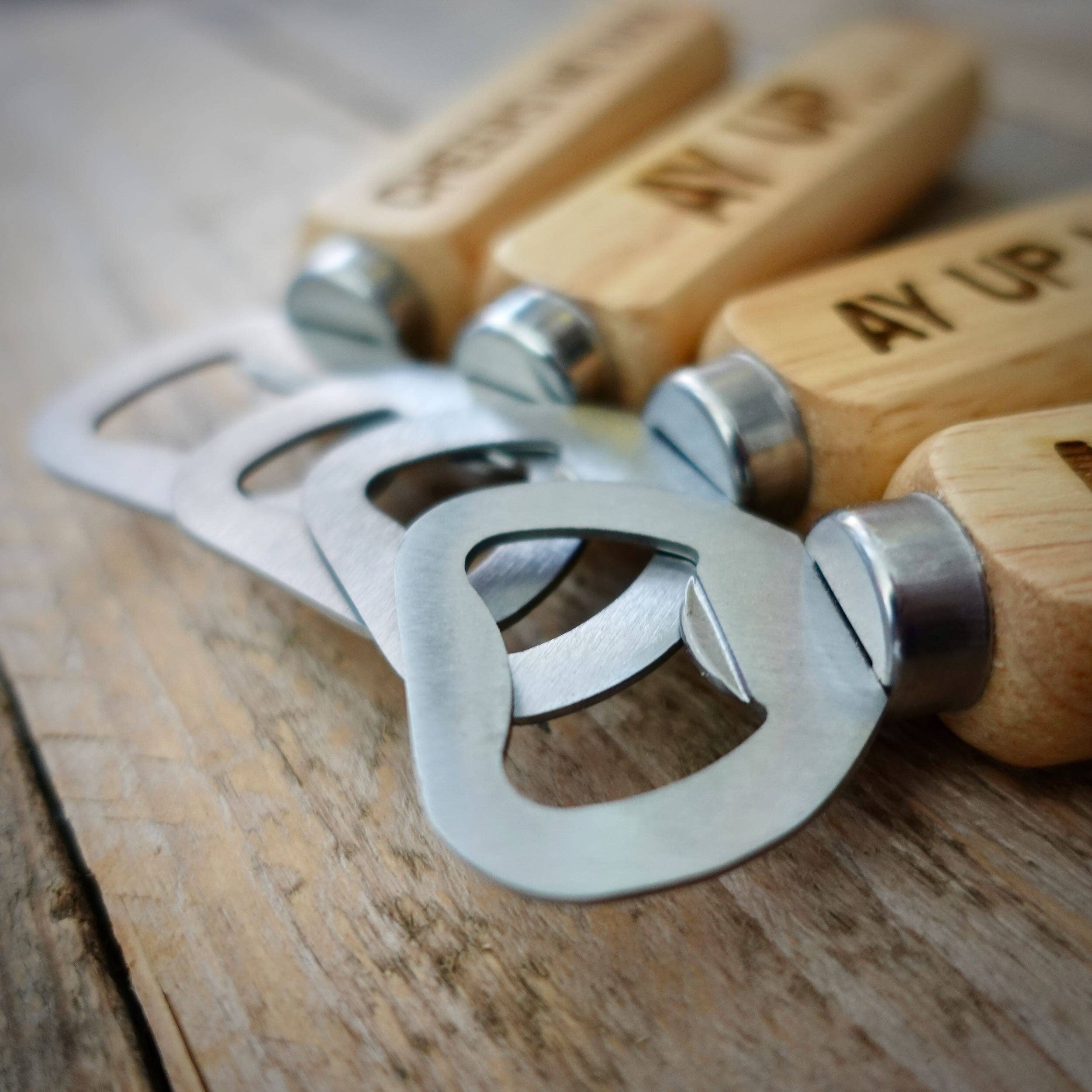 EllieBeanPrints - Wholesale Bottle/Wine Opener - Derbyshire Midlands Dialect Wooden Handle Bottle Openers5