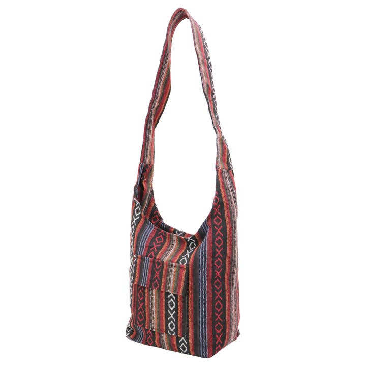 ASSORTED Navajo Baja Tribal Zipper Canvas Hobo Bag for wholesale on Faire16
