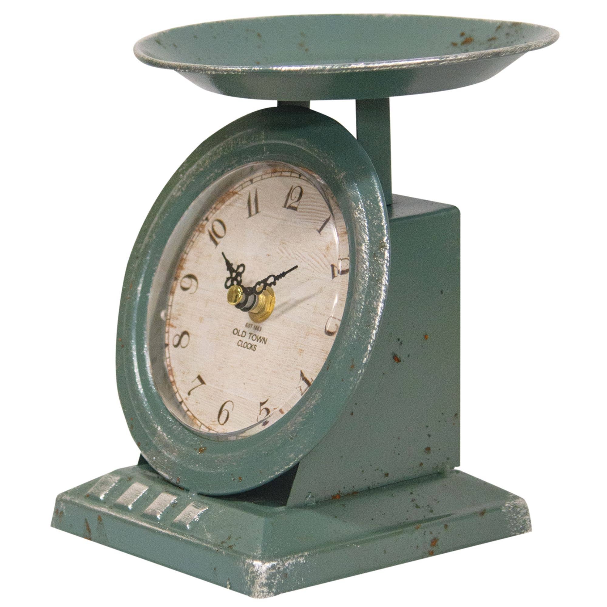 The Hearthside Collection - Wholesale Desk clock - Vintage Blue Old Town Scale Clock2