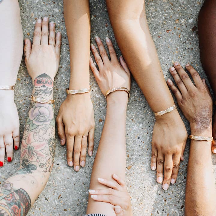 Mimosa Handcrafted - Wholesale Cuff Bracelet - ONE HUMAN FAMILY CUFF3