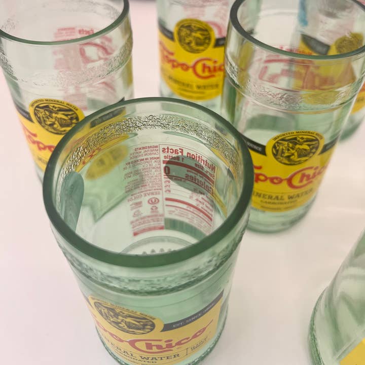 Texas UpCycle - Wholesale Drinking Glass/Cup - Topo Chico Drinkware - Original1