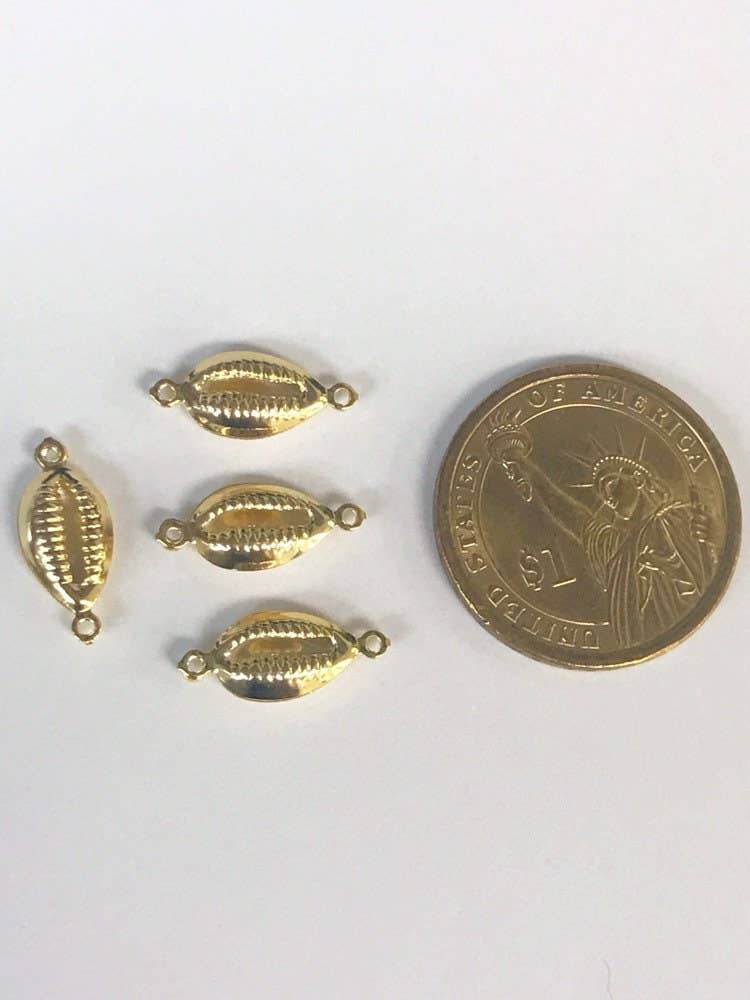 The Bead Bazaar - Wholesale Individual Charm/Pendant - Gold Filled Puka Shell Connector, Shell Charms, Dainty Puka4