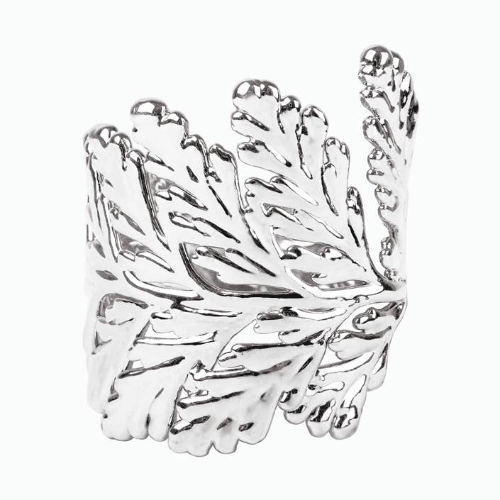ELVA 18 Carat Recycled White Gold Plated Handmade Ring for wholesale by PureLeaf