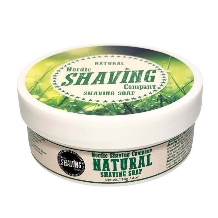 Savon à raser NSC Naturel Non Parfumé 114 g pour la vente par Nordic Shaving Company