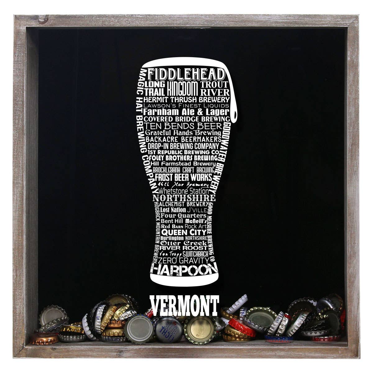 Torched Products – Großhandel 3D-Wandkunst – Cap Collector-Beer Typografie Shadow Box — Farmhouse Antique39