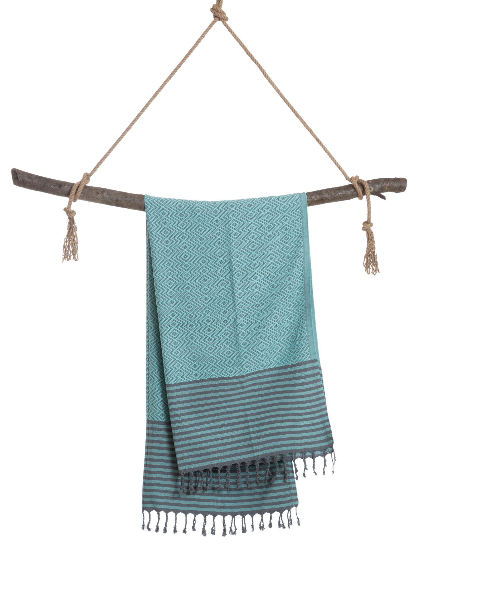 Samimi - Wholesale Beach Towel - SAHARA Cotton Hammam Towel, Decorative Throw - Mint (180x100 cm)3