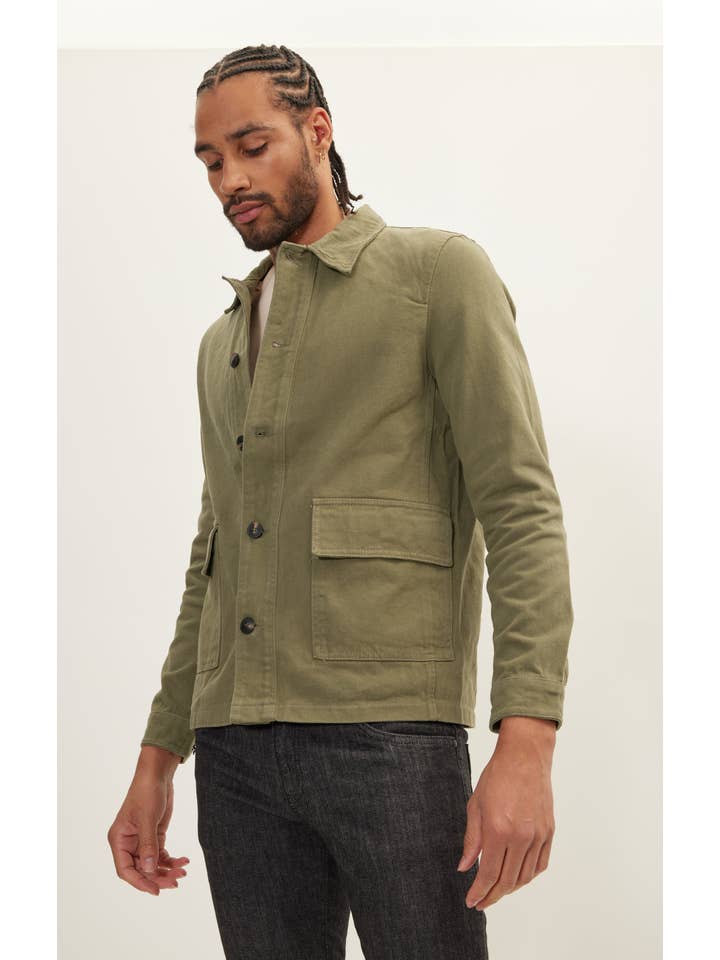 VERDE Giacca da lavoro da uomo in tela verde in vendita all'ingrosso su Faire4