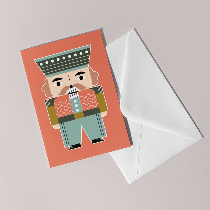 Cracking Holiday Nutcracker Card for wholesale by Mint Parcel