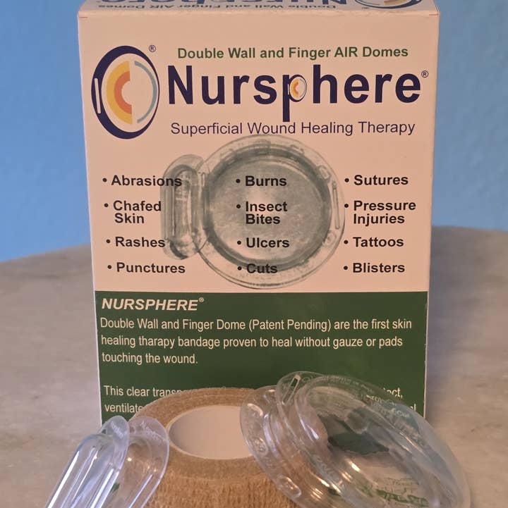 Nursphere Original Dome Bandages - Wholesale Bandaids/Bandages - Nursphere® Double Wall and Finger AIR™/Wound Tracker™ App