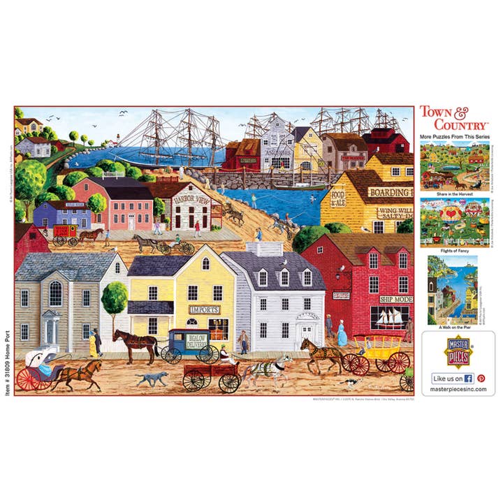 Masterpieces Puzzles - Wholesale Puzzle - Adult - Town & Country - Home Port 300 Piece EZ Grip Puzzle