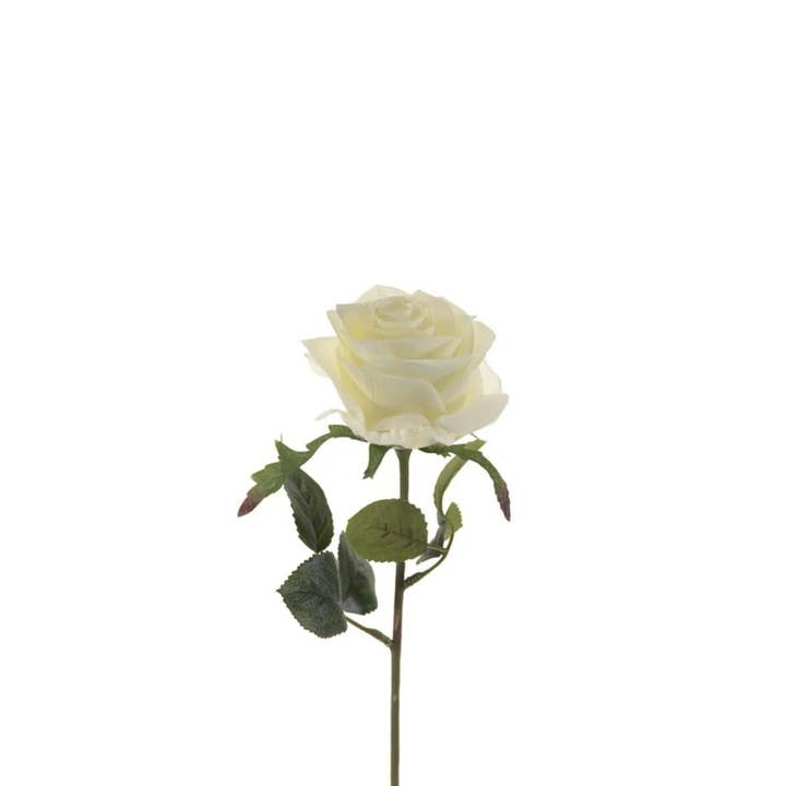 Rose simone Artificial 45cm white for wholesale by Wildflowers by Floriette