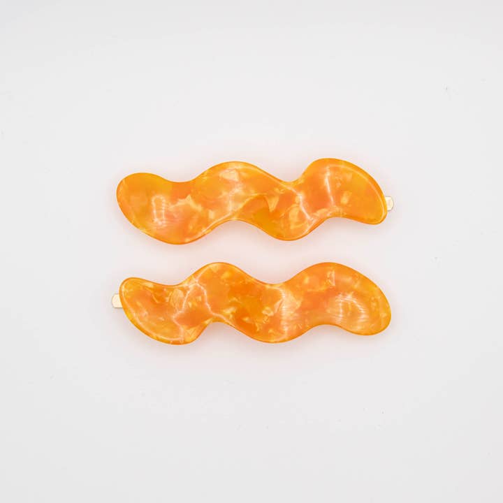 Tangerine Hair Slides - Set of 2 for wholesale by Pepper You