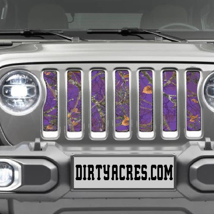 Insert de calandre Jeep camouflage forestier prune violet Dirty Girl pour la vente par Dirty Acres