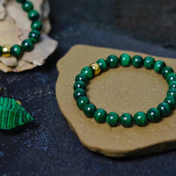 Moon Rituals - Wholesale Beaded Bracelet - Natural Malachite Bracelet – Heart Healing and Emotional Balance