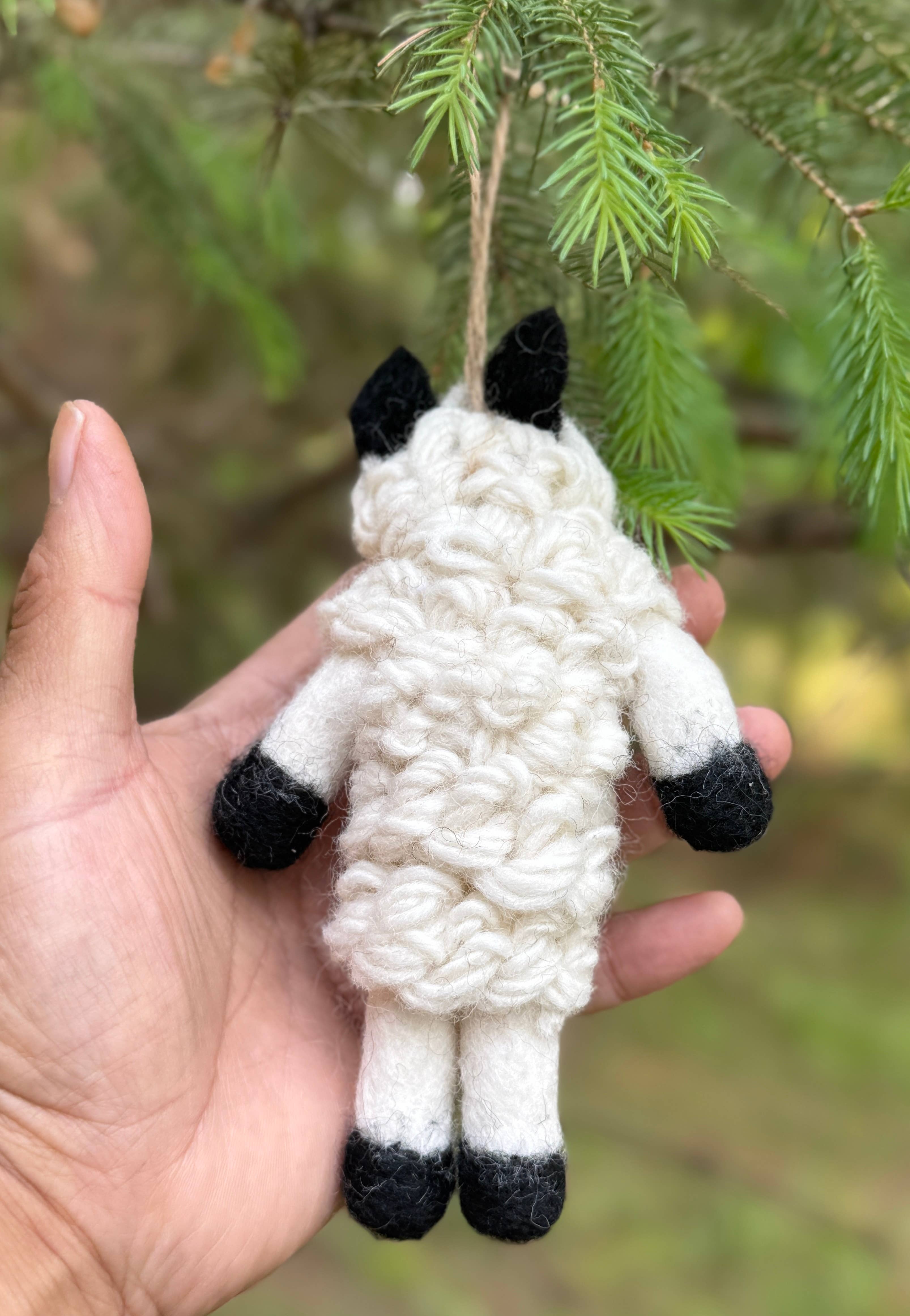 Lungta Imports - Wholesale Ornament -  Hand-Felted Farm Animals Christmas Ornaments – Fair Trade 18