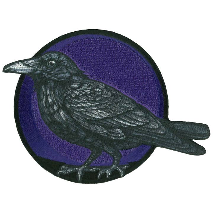 Hot Leathers Raven Patch 4" for wholesale by Hot Leathers