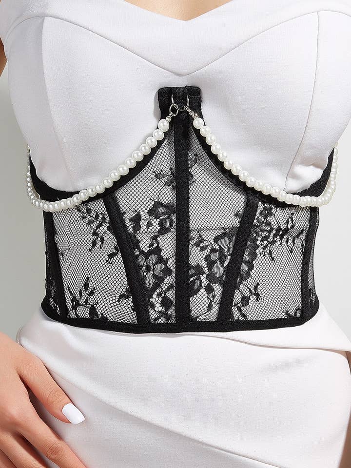 CEINTURE DE TAILLE ET DE POITRINE AVEC ANNEAU EN ACIER ET BALEINE DE CEINTURE DE TAILLE pour la vente par NINEXIS