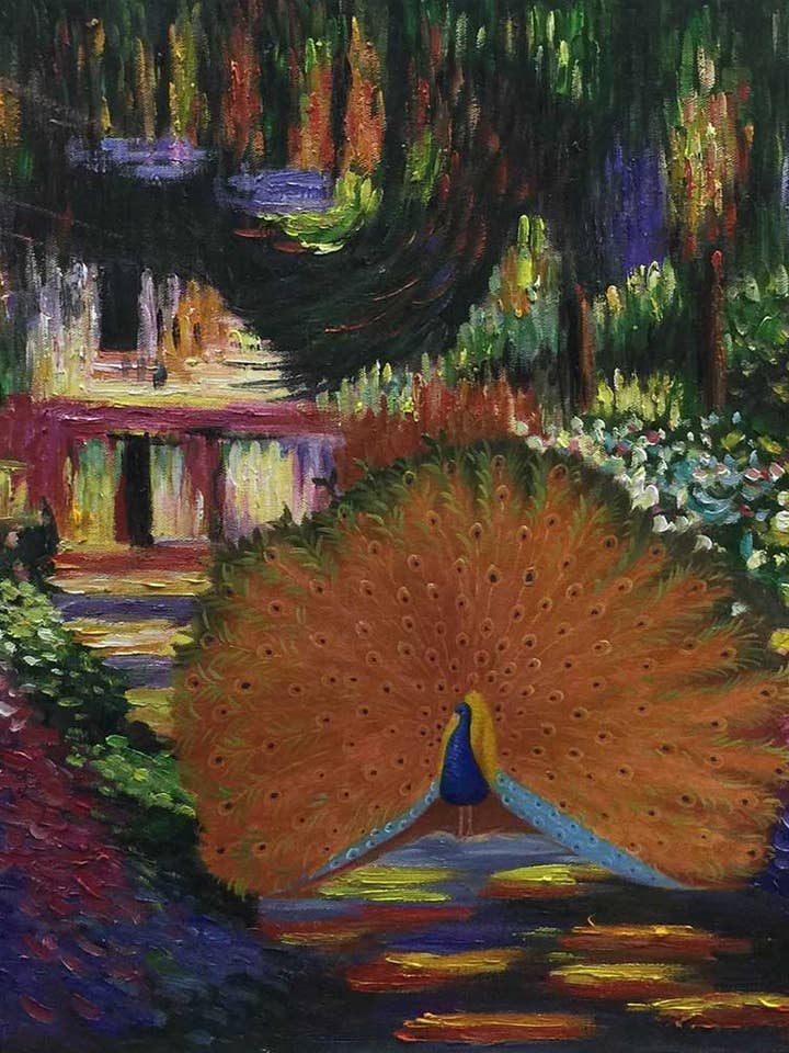 Pavo real en el jardín del artista para venta al por mayor de La Pastiche