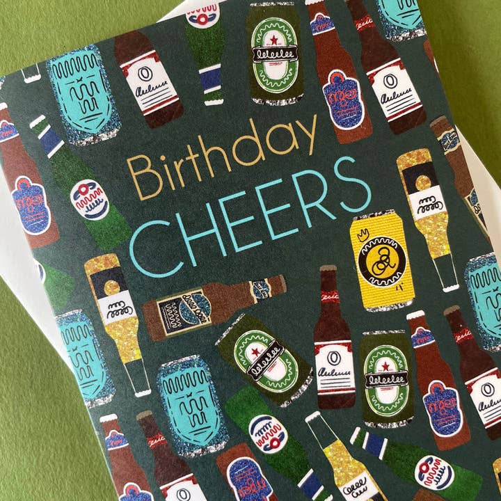 Katsillustration – wholesale Birthday card – Cheers with Beers Birthday Card4